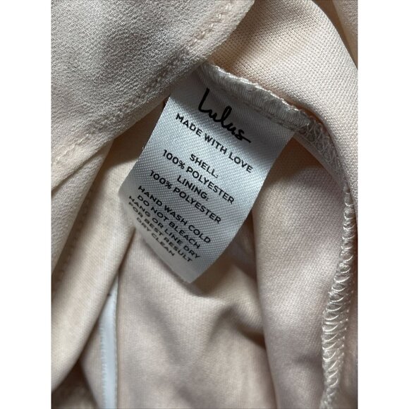 Lulus Womens Mini Cocktail Elegant Dress Sizel XS Light Pale Pink Peach - Picture 10 of 11